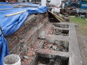 Damaged stone stairs in need of masonry restoration in Buffalo, NY